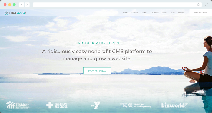 Morweb's CMS doubles as an online donation platform.