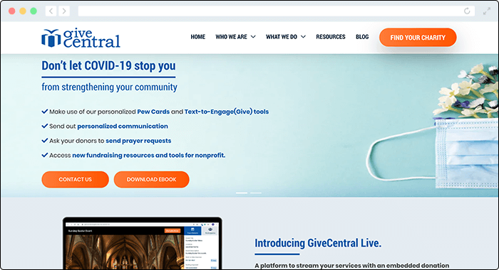 GiveCentral offers a web-based platform for better digital fundraising, making it a great Classy competitor.