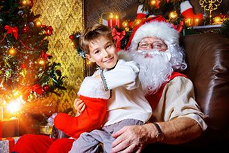 Pictures with Santa is a festive church fundraising idea.