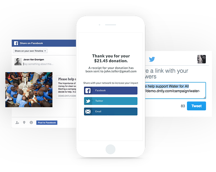 Add social media sharing buttons directly to your donation page to encourage donors to share their contribution.